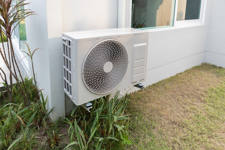 air condition outdoor unit compressor install outside the house